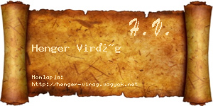Henger Virág névjegykártya